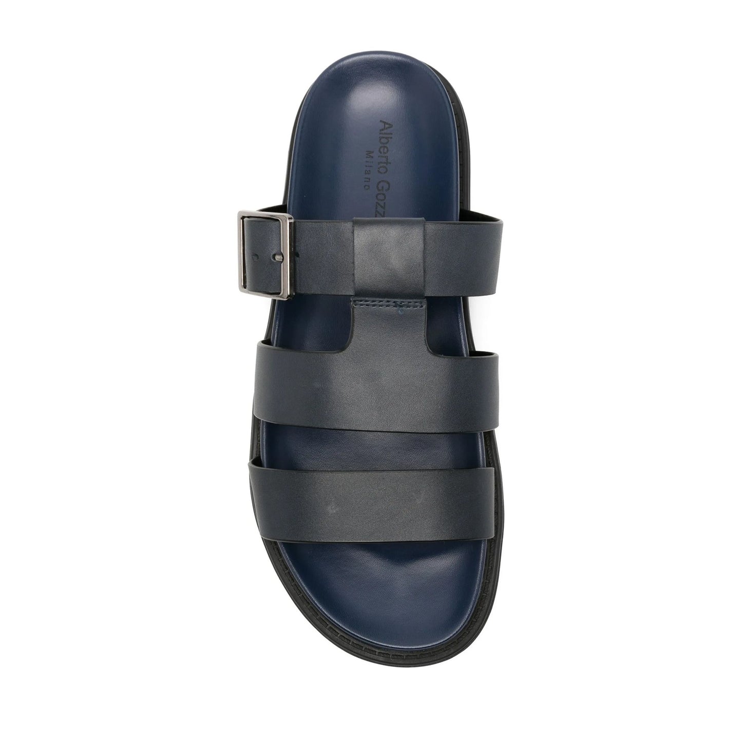Men's Blue Wedge Open-Toe Slippers