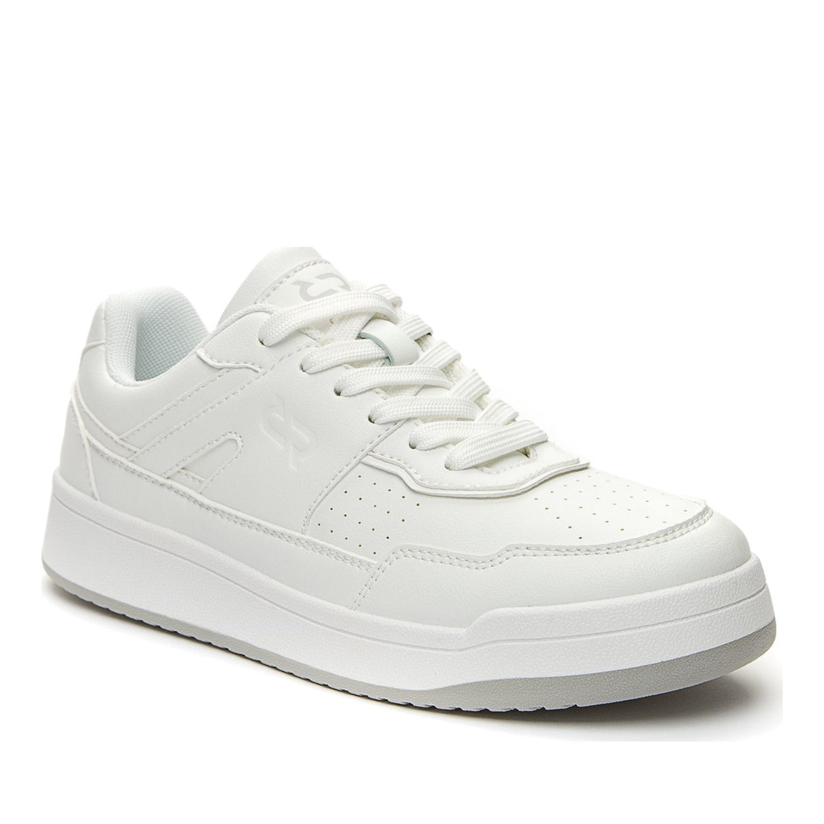 white casual closed sneakers