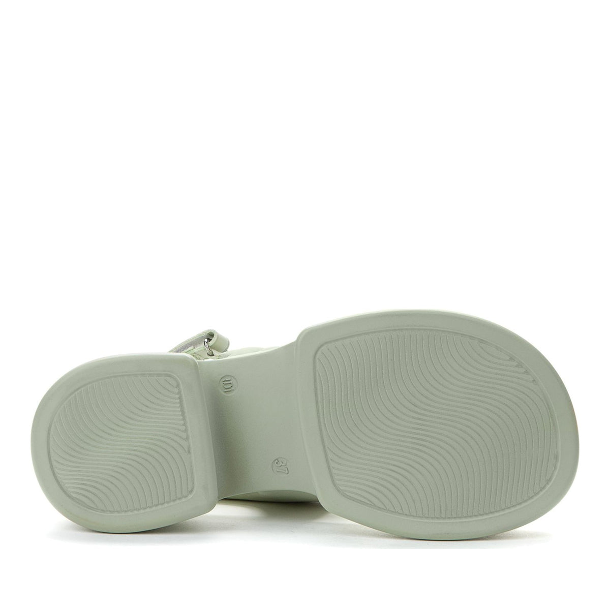 green casual open sandals