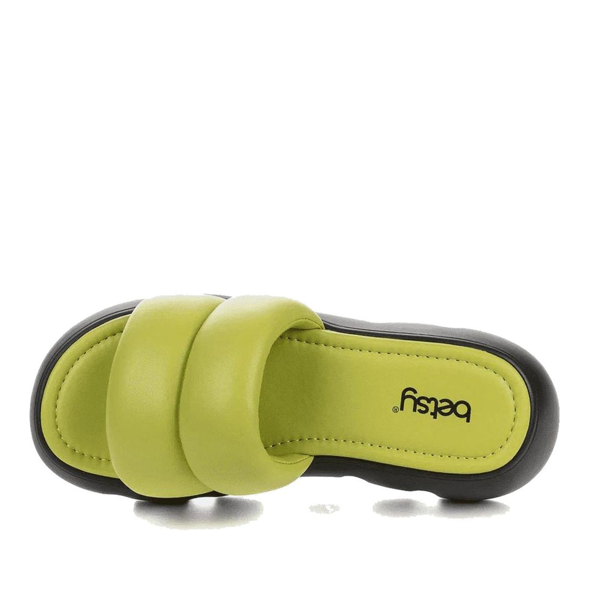 green casual open slippers