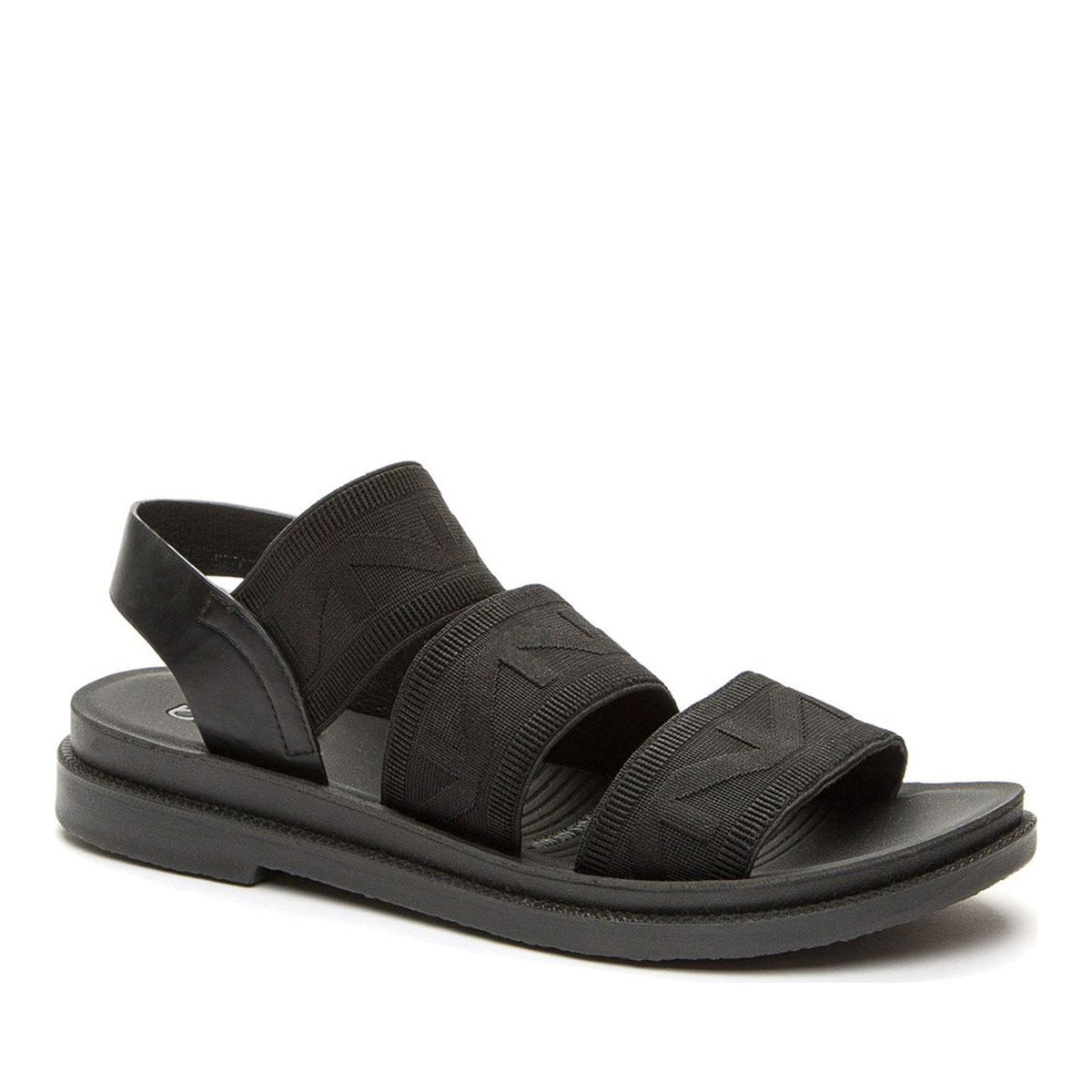 black casual open sandals