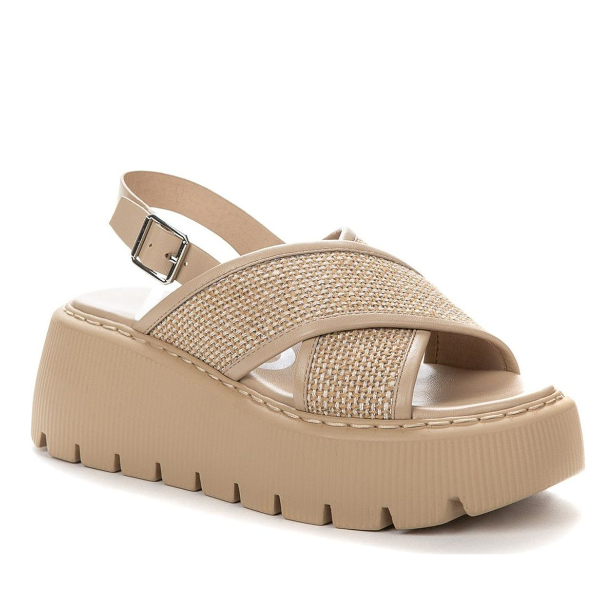 beige casual open sandals