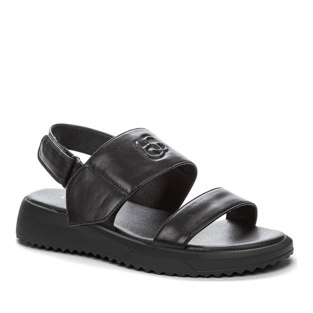 black casual open sandals