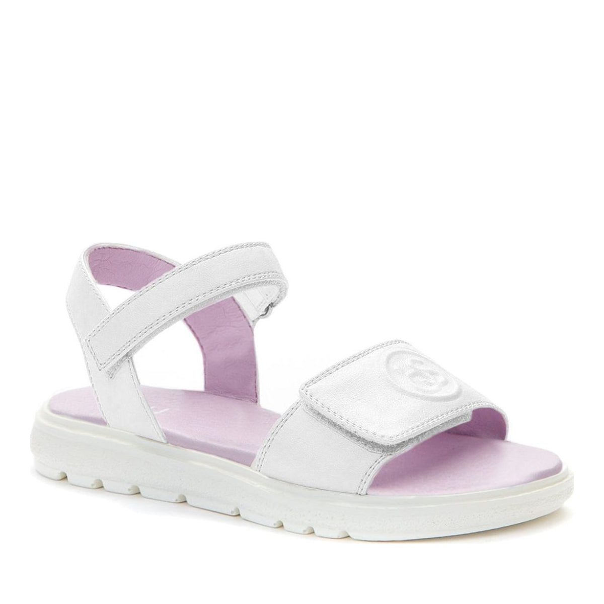 white casual open sandals