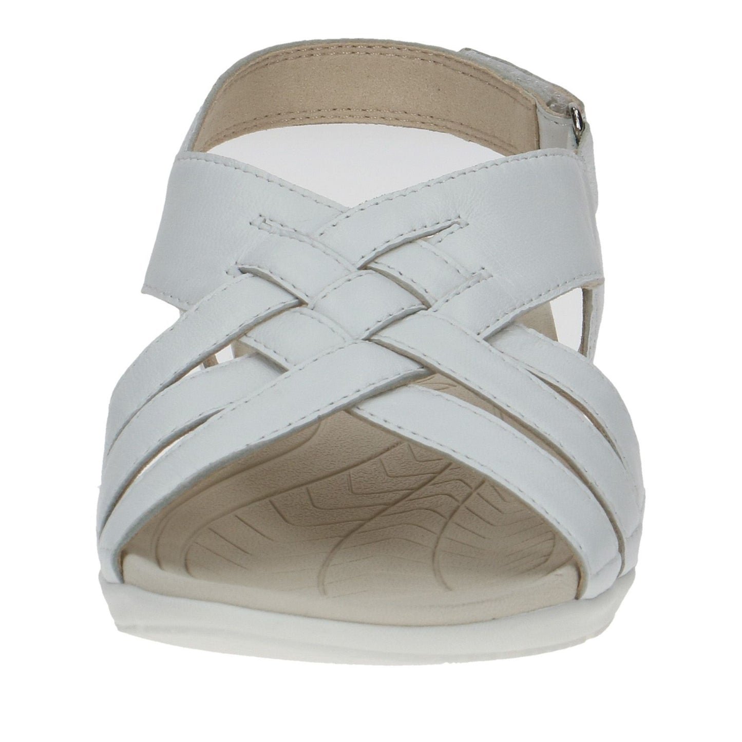 Women's White Wedge Open-Toe Sandals