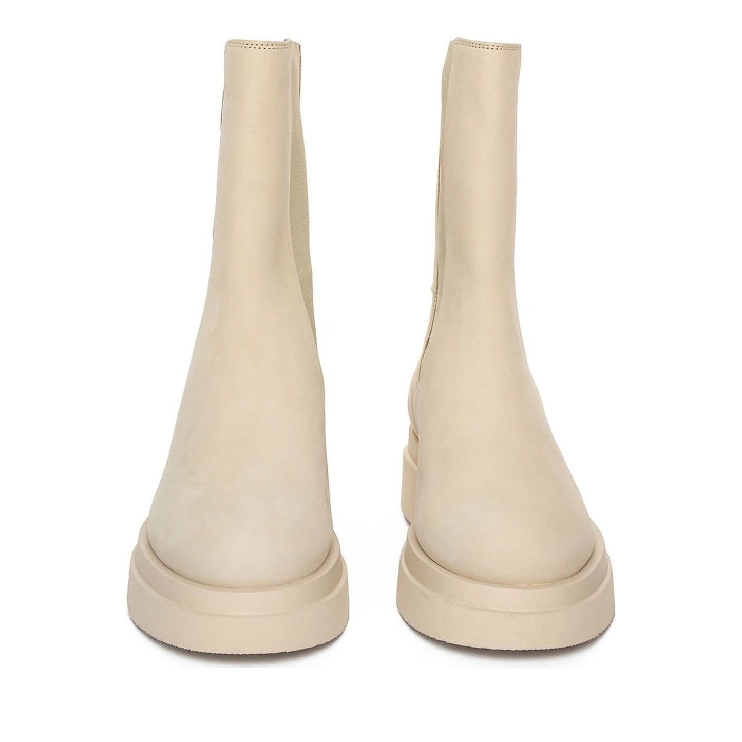 Women's Beige Wedge Ankle Boots