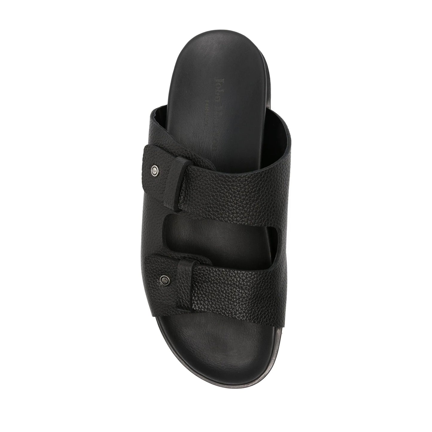 Men's Black Open-Toe Slippers