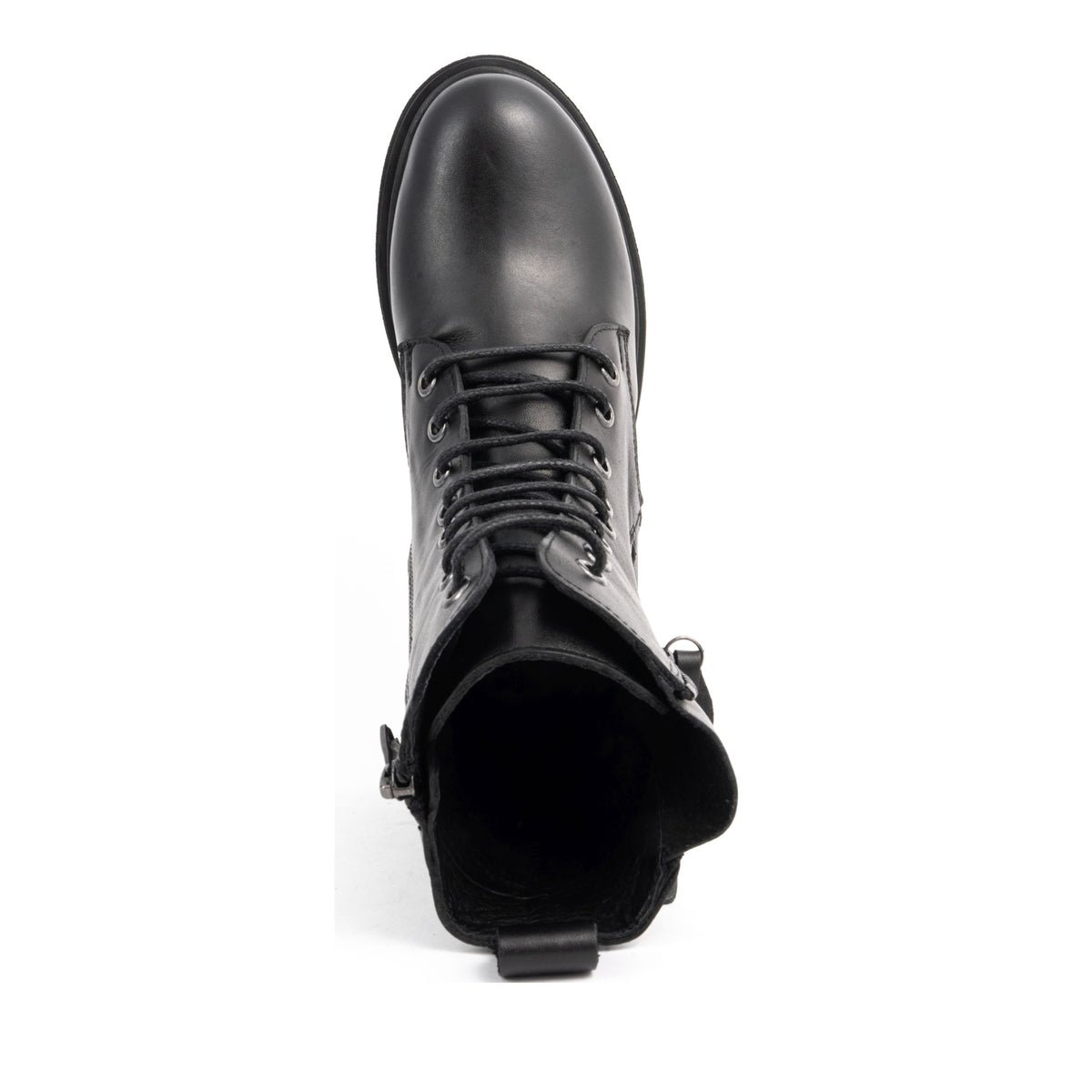 black casual closed booties