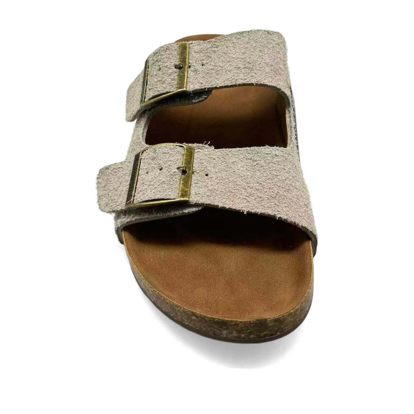 Women's Beige Wedge Open-Toe Slippers