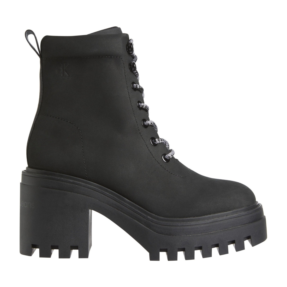 chunky heeled zip boot