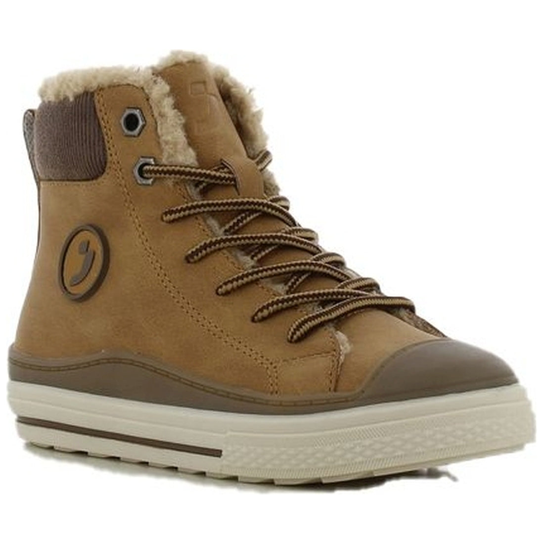 boys kids high sneakers camel dark brown