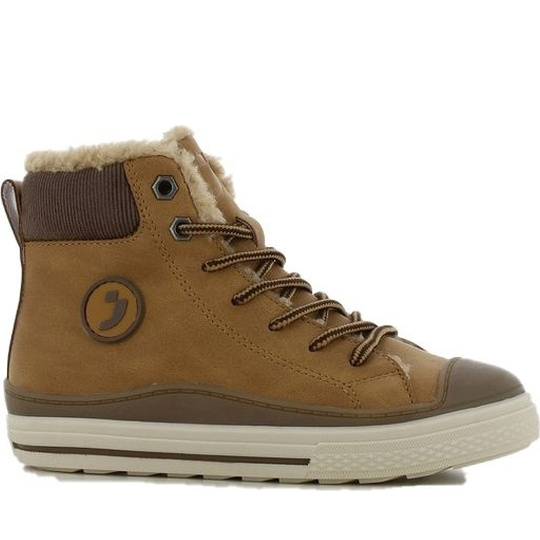 boys kids high sneakers camel dark brown