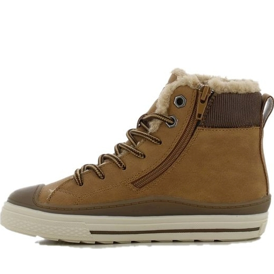 boys kids high sneakers camel dark brown
