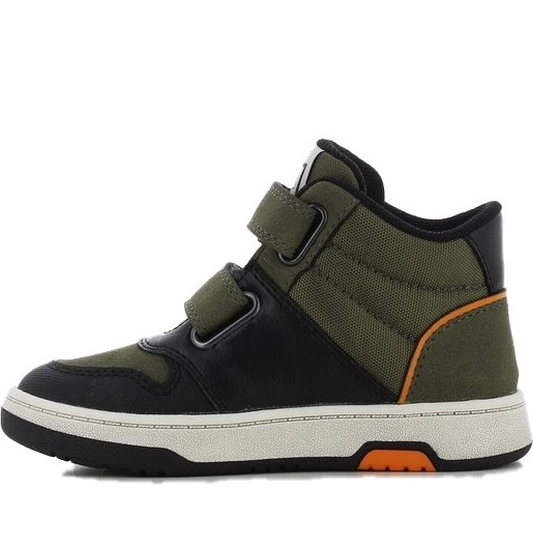 boys kids high sneakers khaki orange