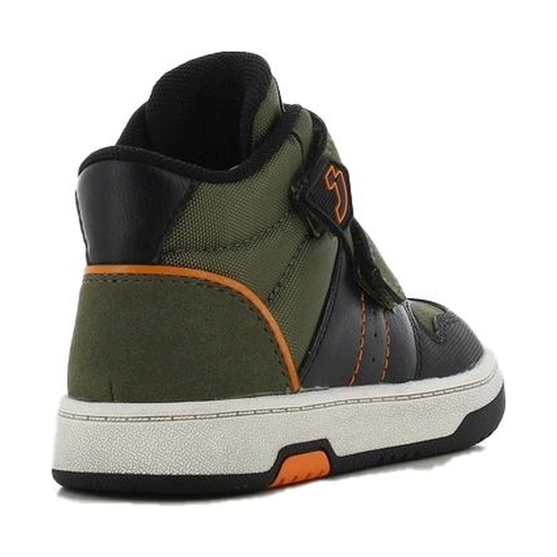 boys kids high sneakers khaki orange
