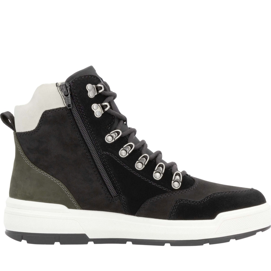 black casual closed men's boots