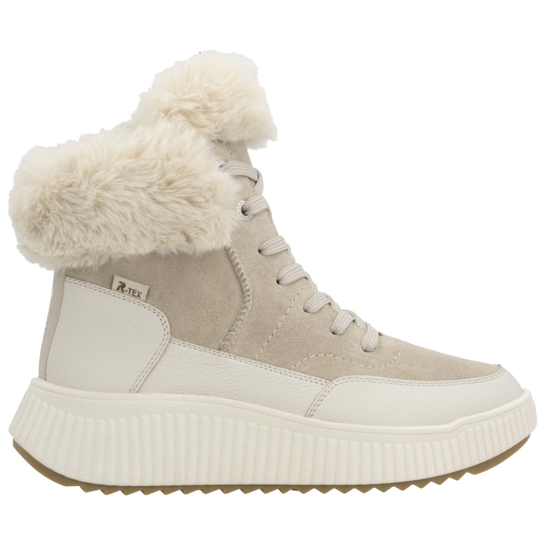 beige casual closed ladies mid height boots
