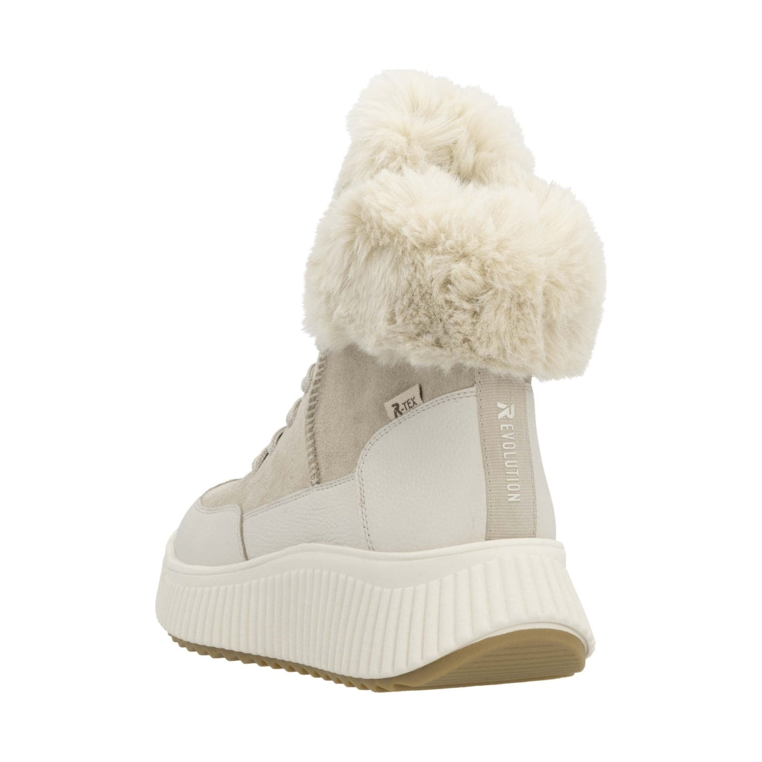 beige casual closed ladies mid height boots