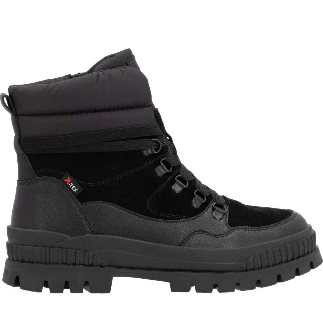 black casual closed ladies mid height boots