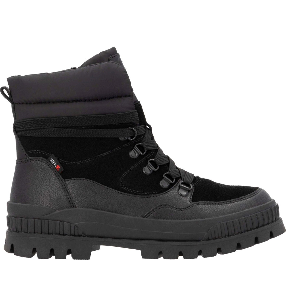 black casual closed ladies mid height boots