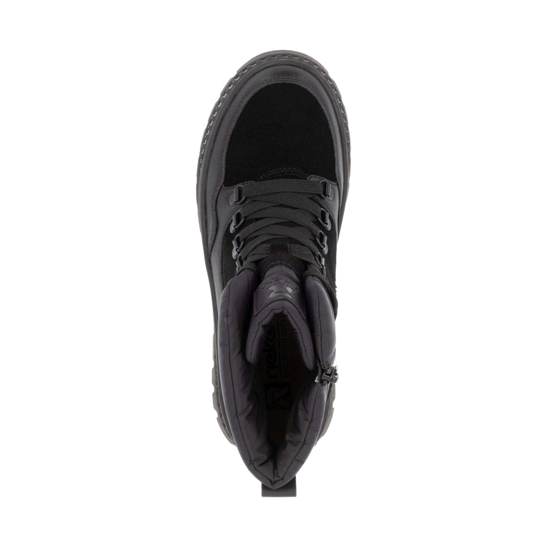 black casual closed ladies mid height boots