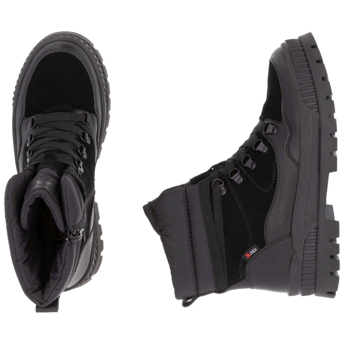 black casual closed ladies mid height boots