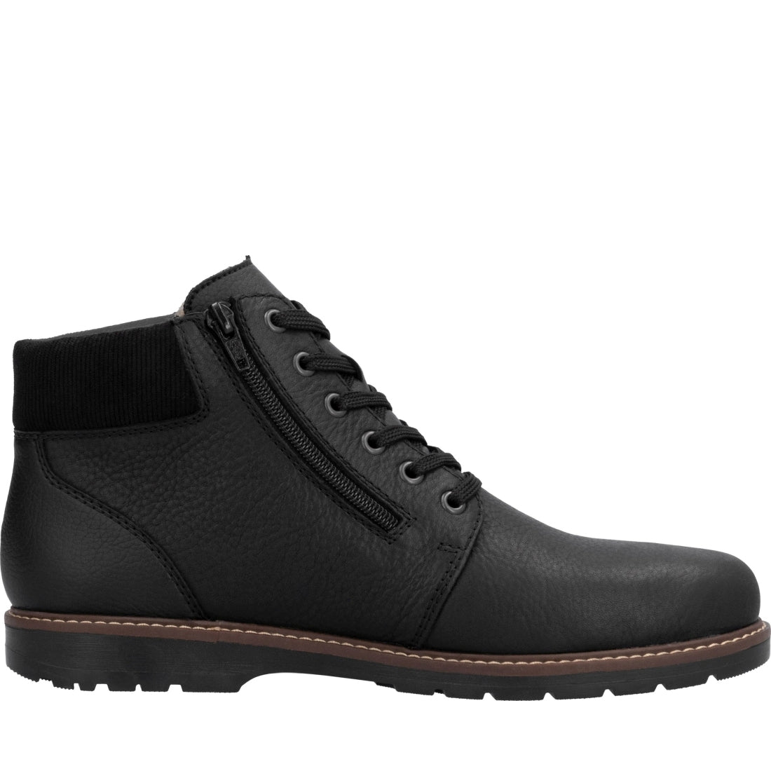 black casual closed men's boots