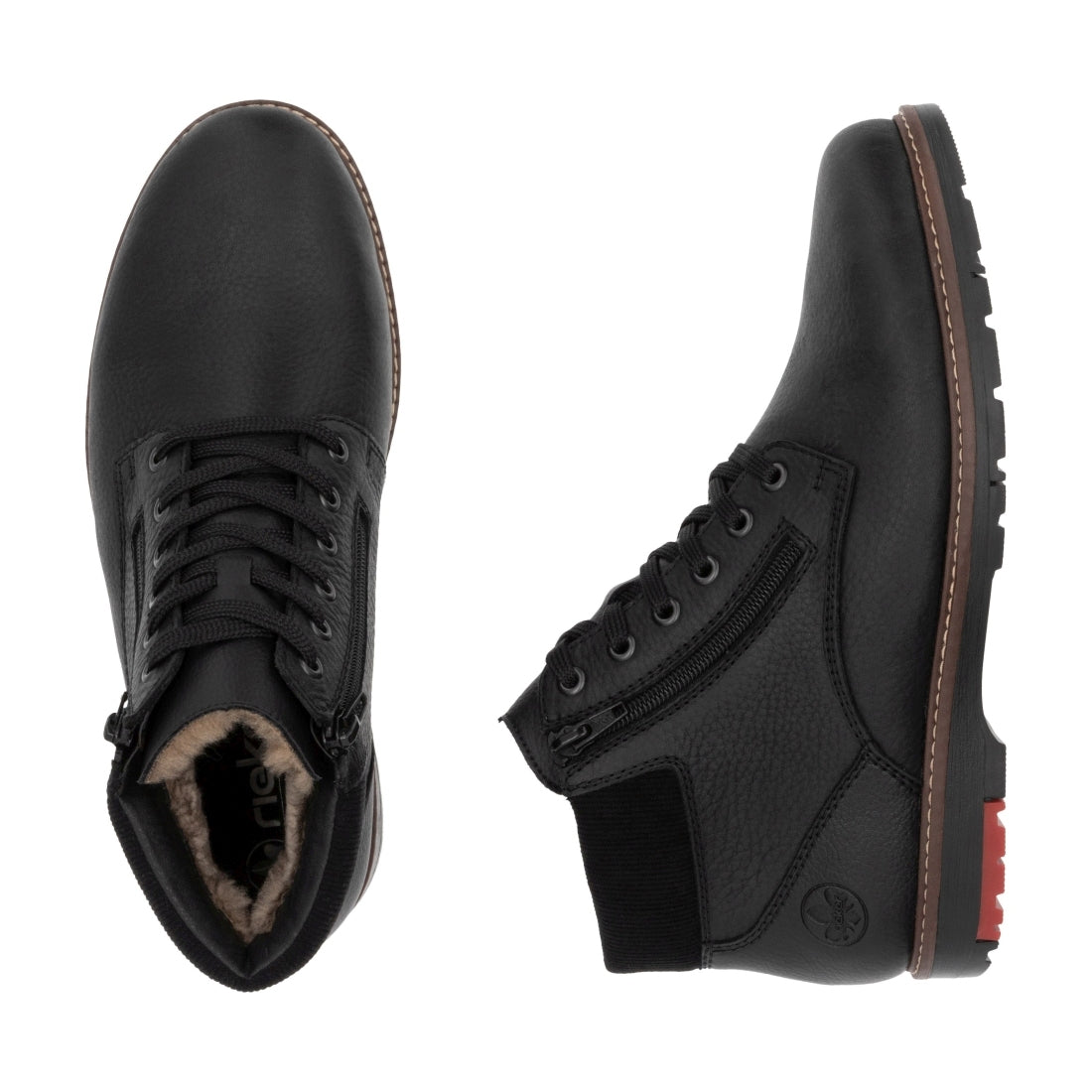 black casual closed men's boots