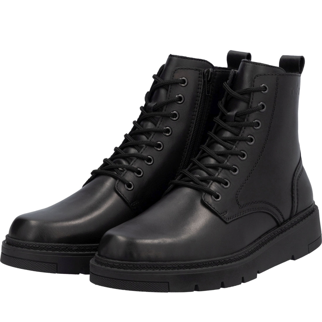 black casual closed men's boots