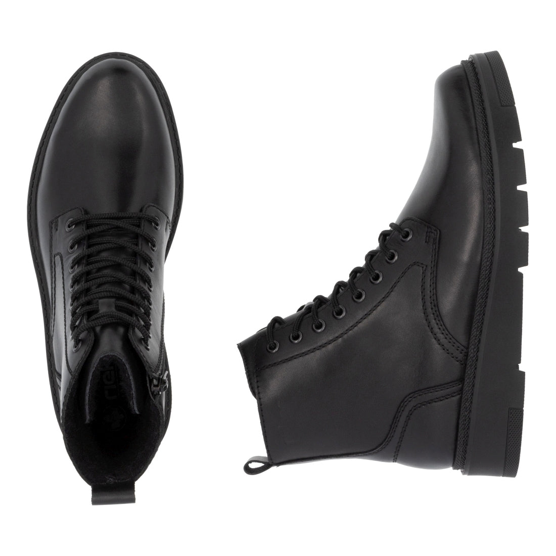 black casual closed men's boots