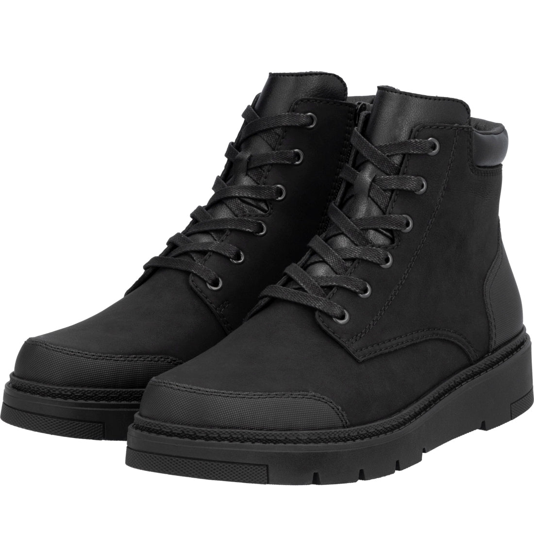 black casual closed men's boots