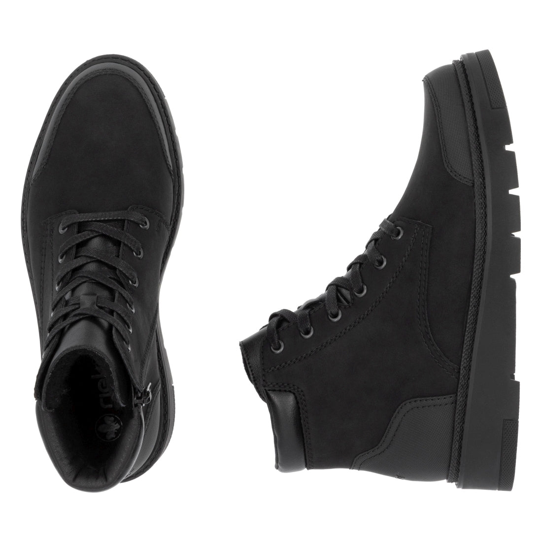 black casual closed men's boots