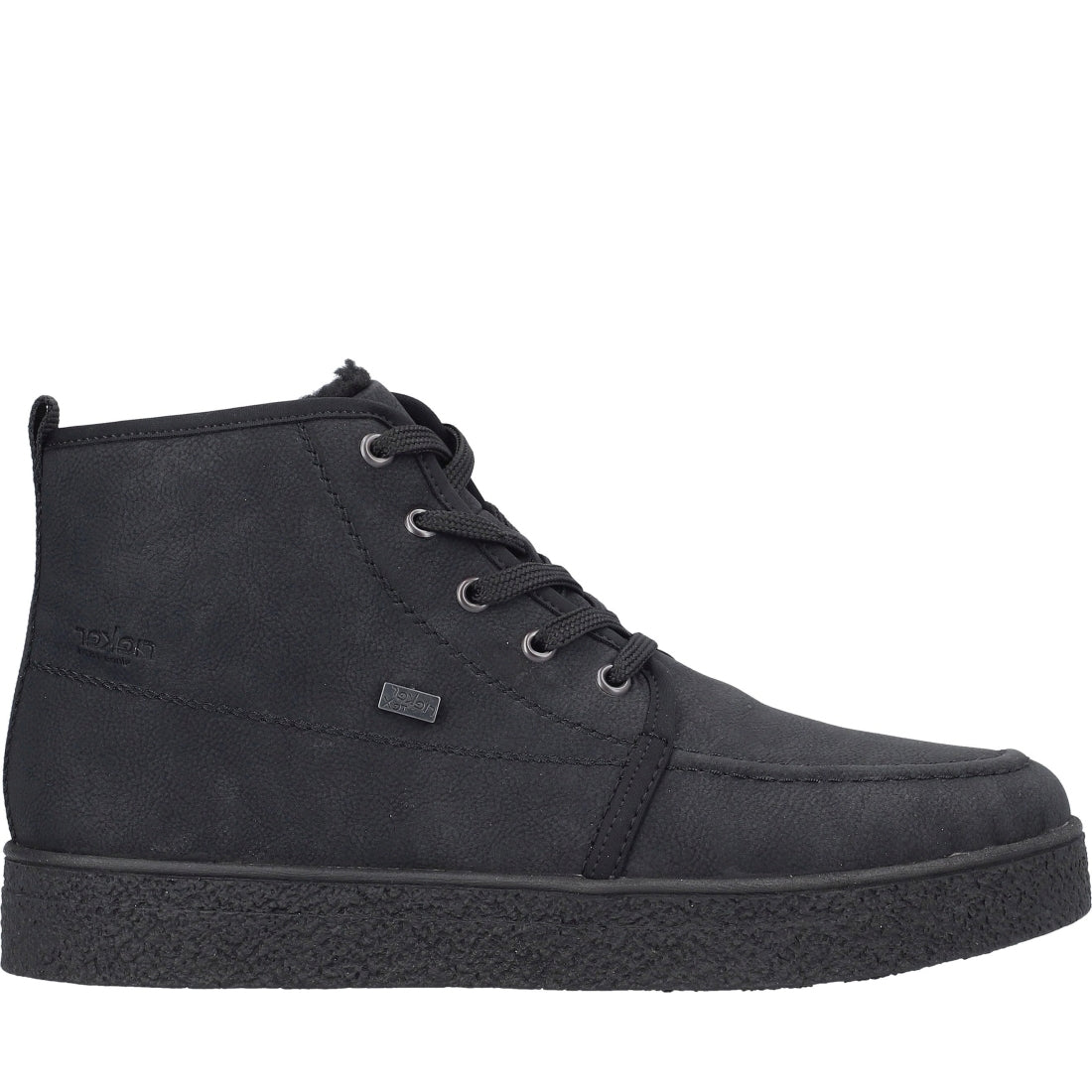 black casual closed men's boots