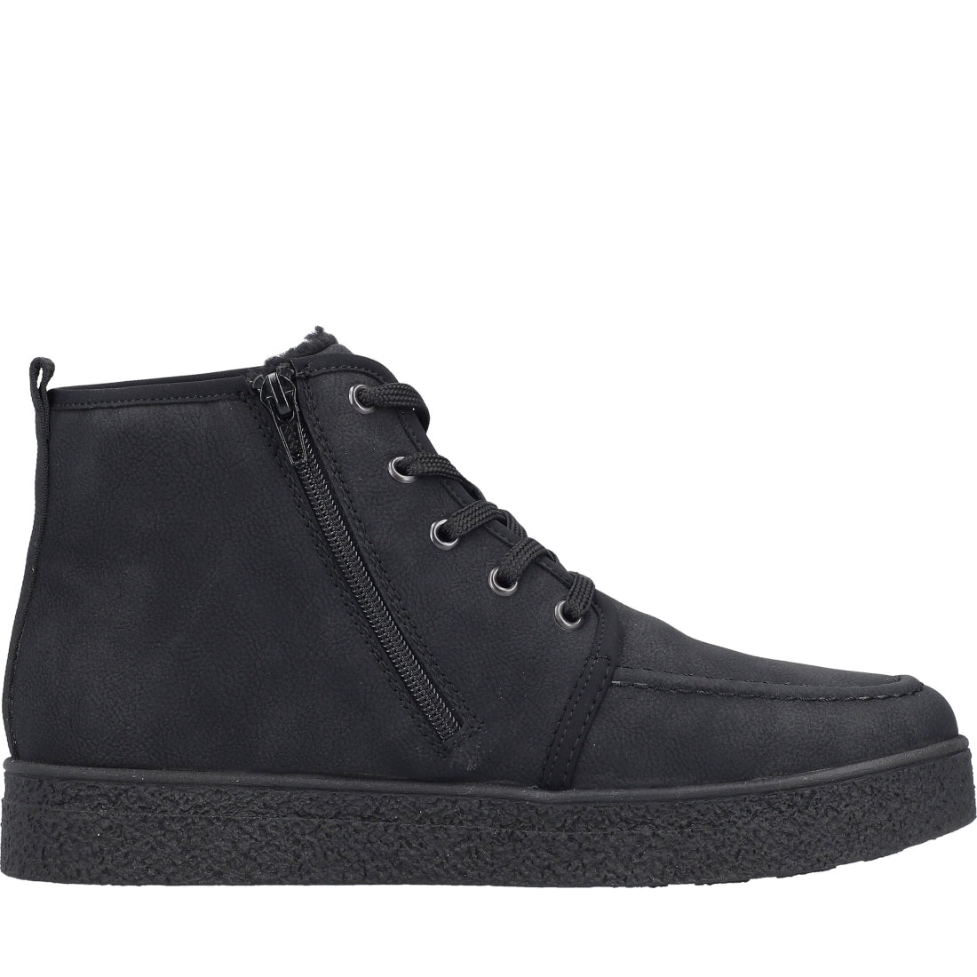 black casual closed men's boots