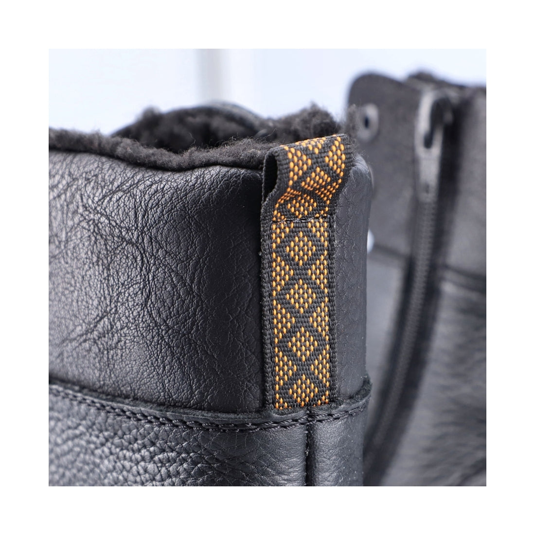 black casual closed men's boots