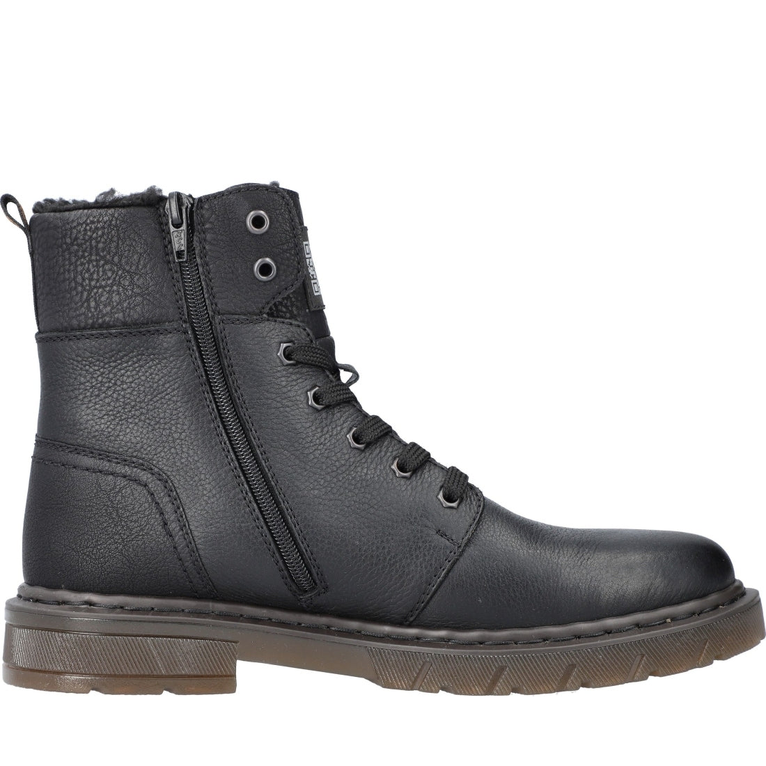 black casual closed men's boots