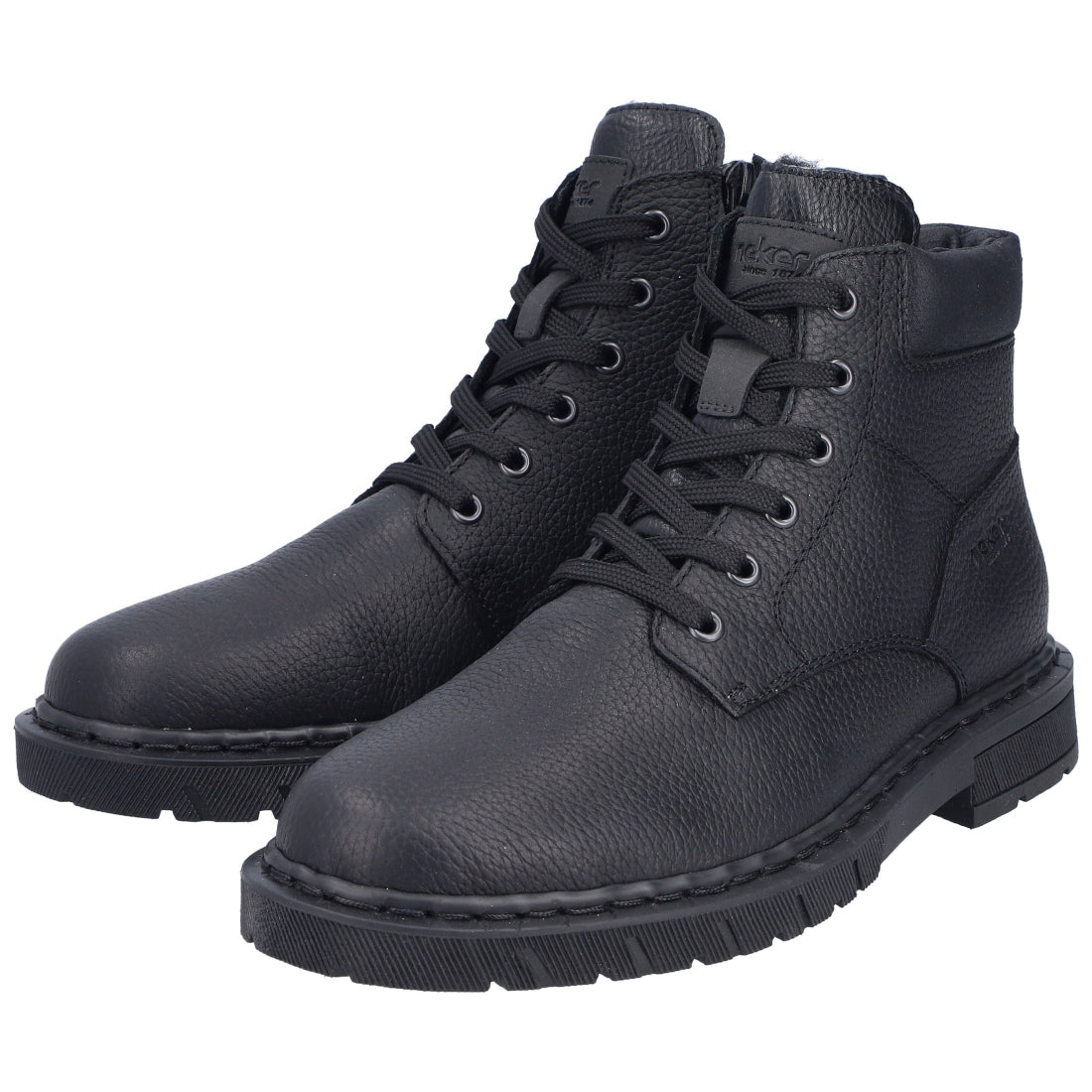 black casual closed men's boots