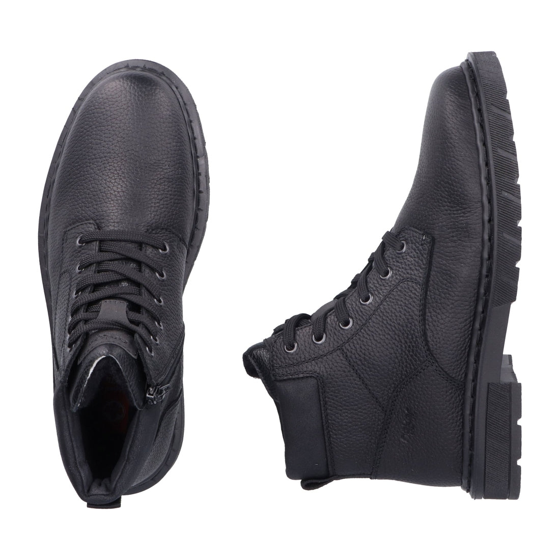 black casual closed men's boots