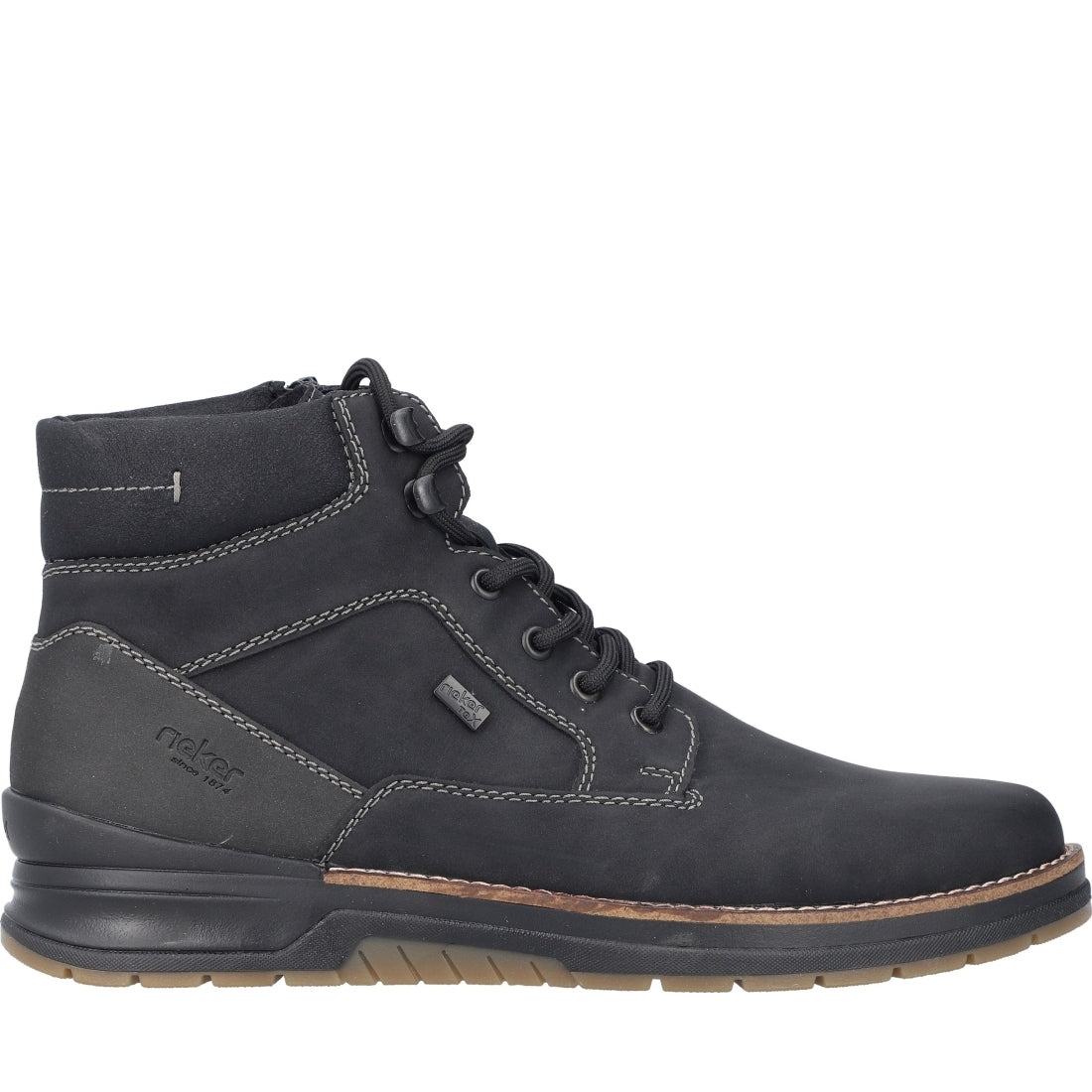 black casual closed men's boots