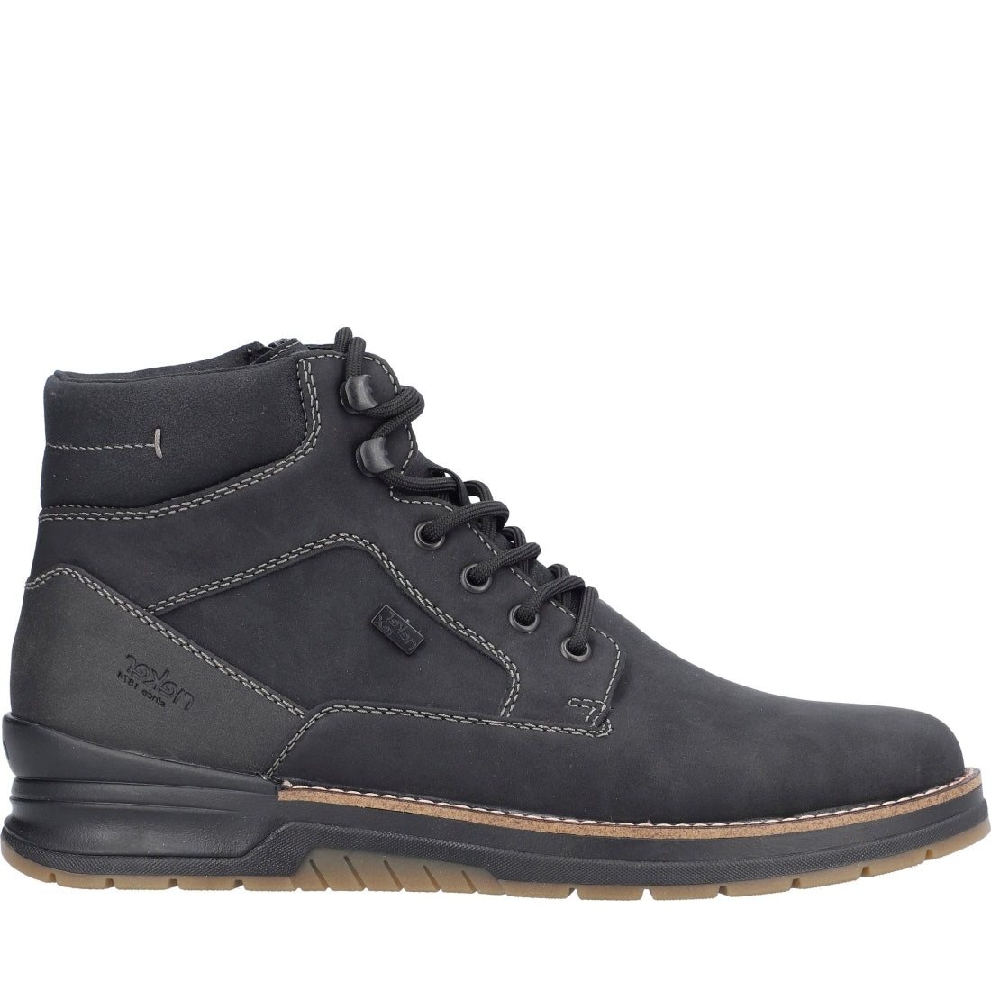 black casual closed men's boots
