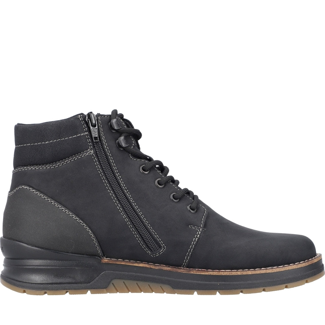 black casual closed men's boots