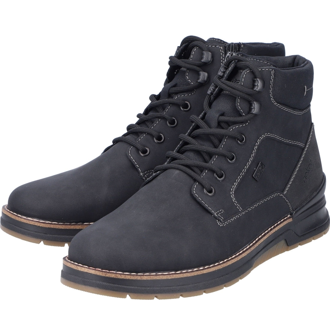 black casual closed men's boots