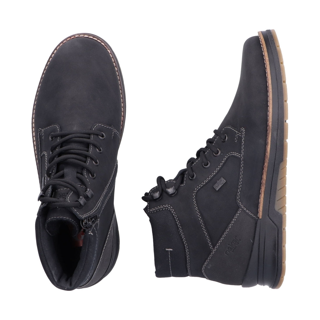 black casual closed men's boots