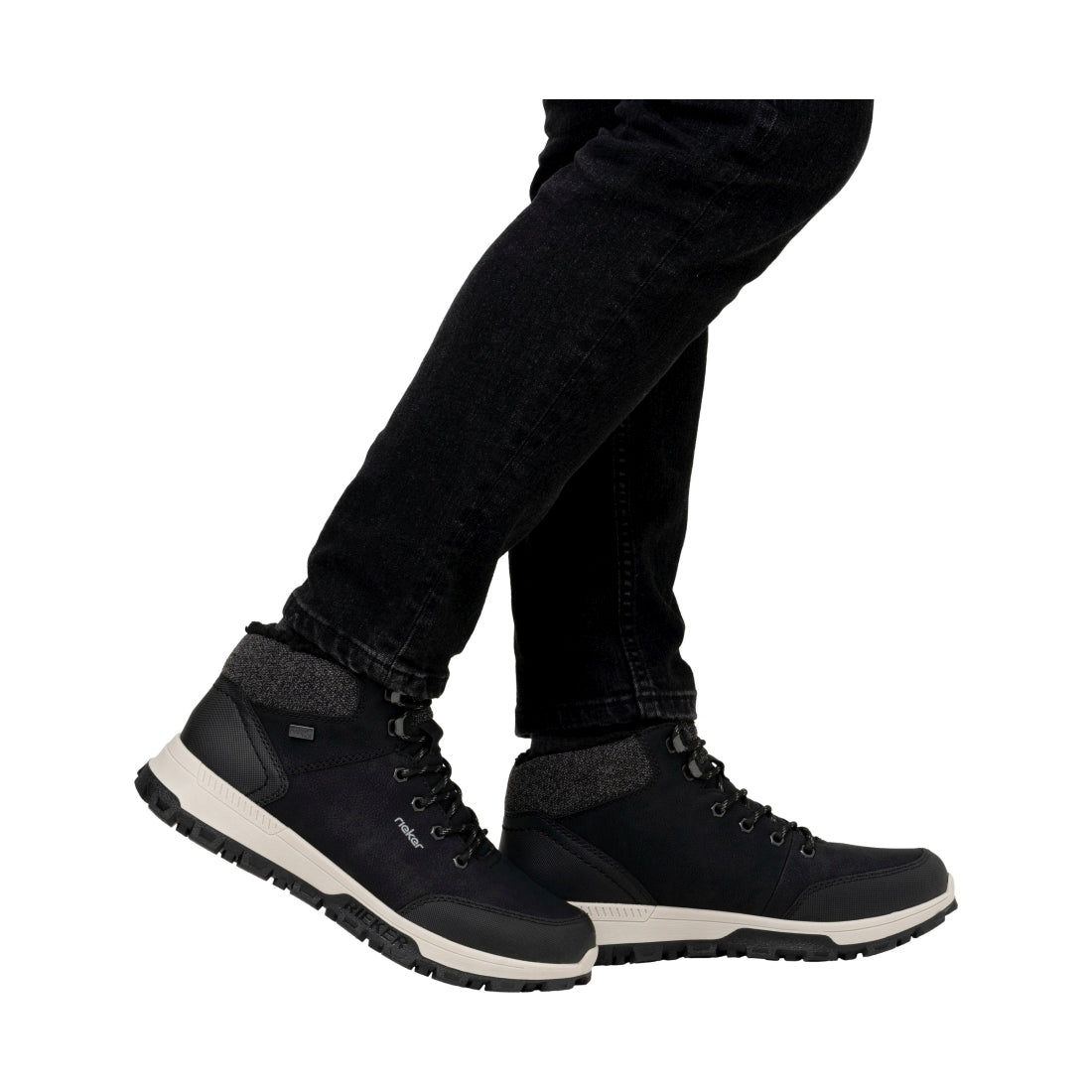 black casual closed men's boots
