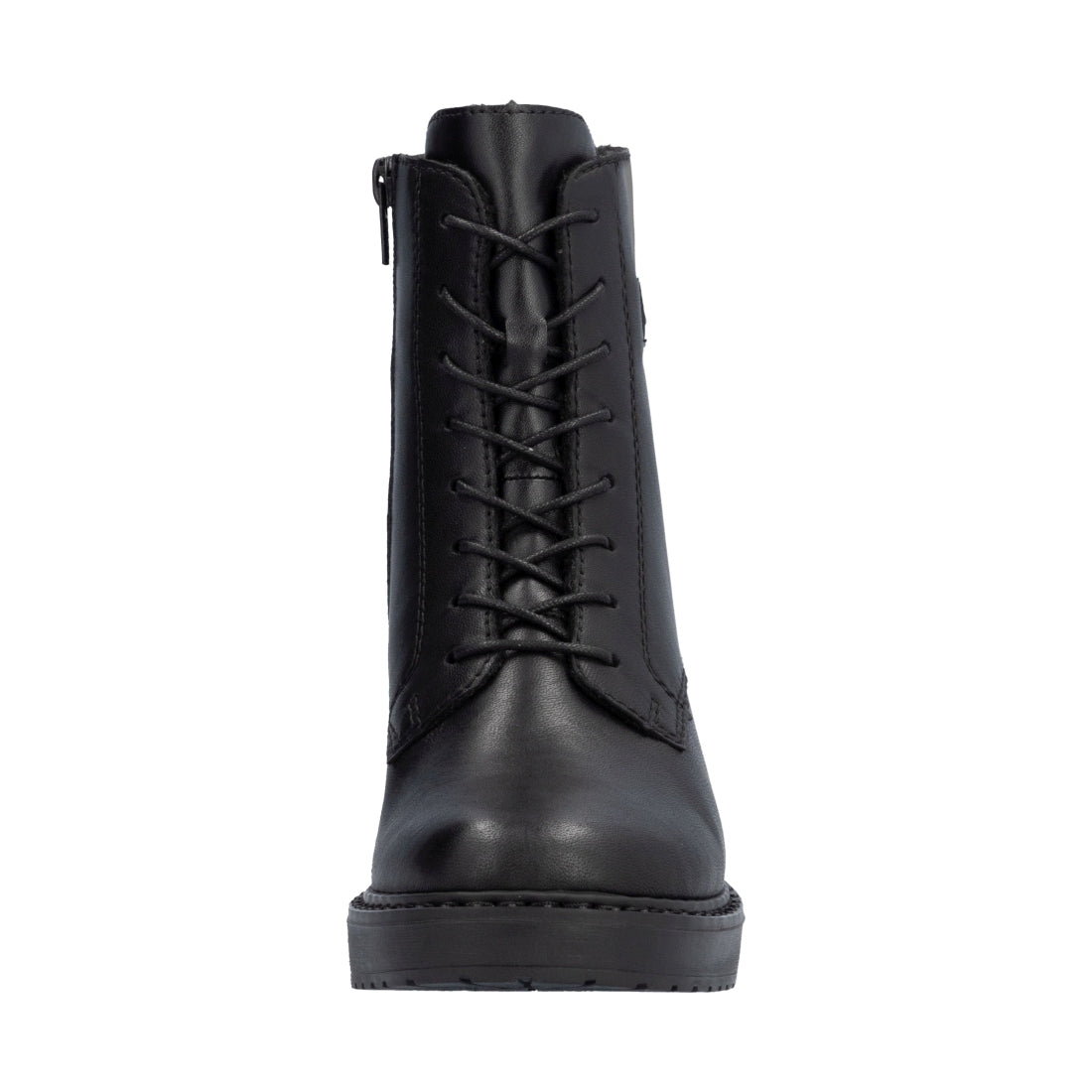 black casual closed ladies mid height boots
