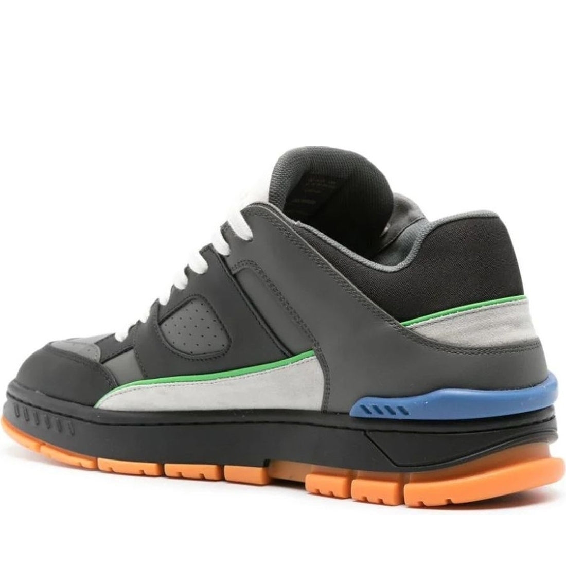 AXEL ARIGATO mens dark grey, orange area lo sneaker | Vilbury London