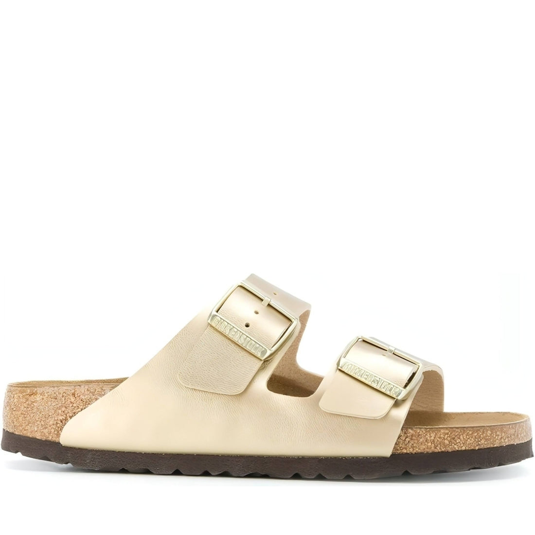 Birkenstock womens gold arizona bf slippers | Vilbury London