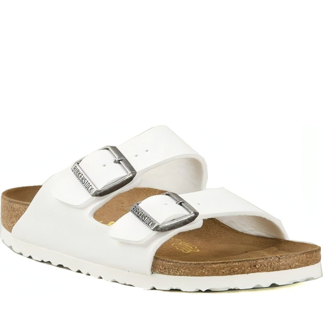 Birkenstock unisex adults white arizona bf slippers | Vilbury London
