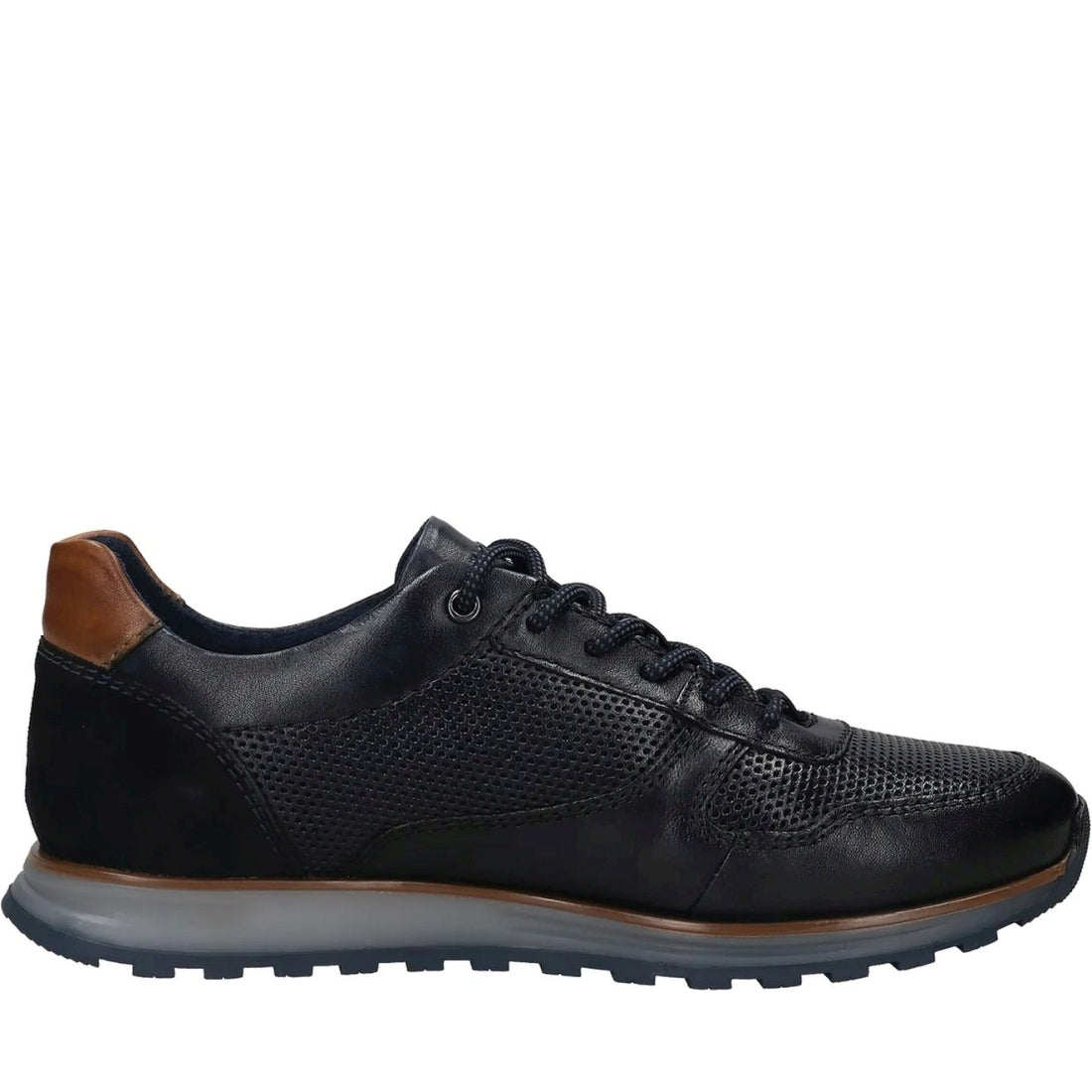 Bugatti mens dark blue cirino leisure trainers | Vilbury London