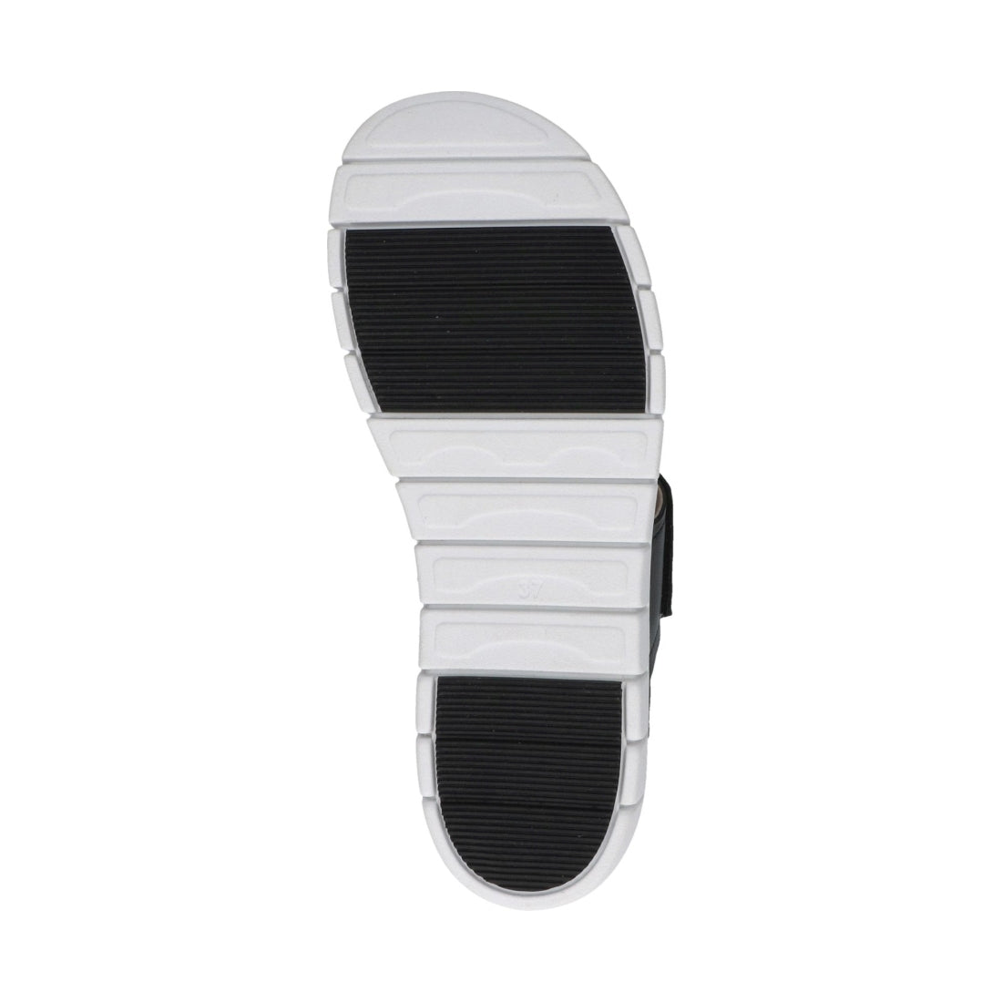 Caprice womens black nappa casual open sandals | Vilbury London